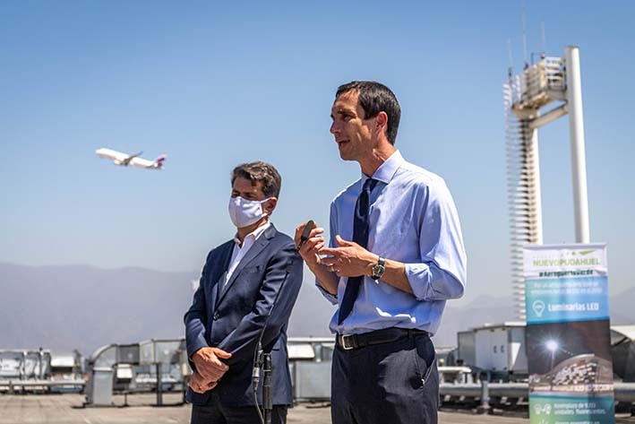 Con el uso de Hidrógeno, Aeropuerto de Santiago se suma al Plan de Descarbonización.