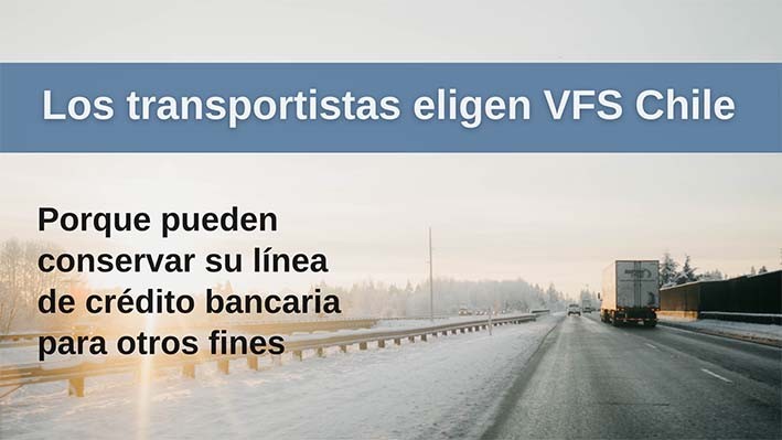 Con el financiamiento VFS Chile mantén disponible tu línea de crédito bancaria